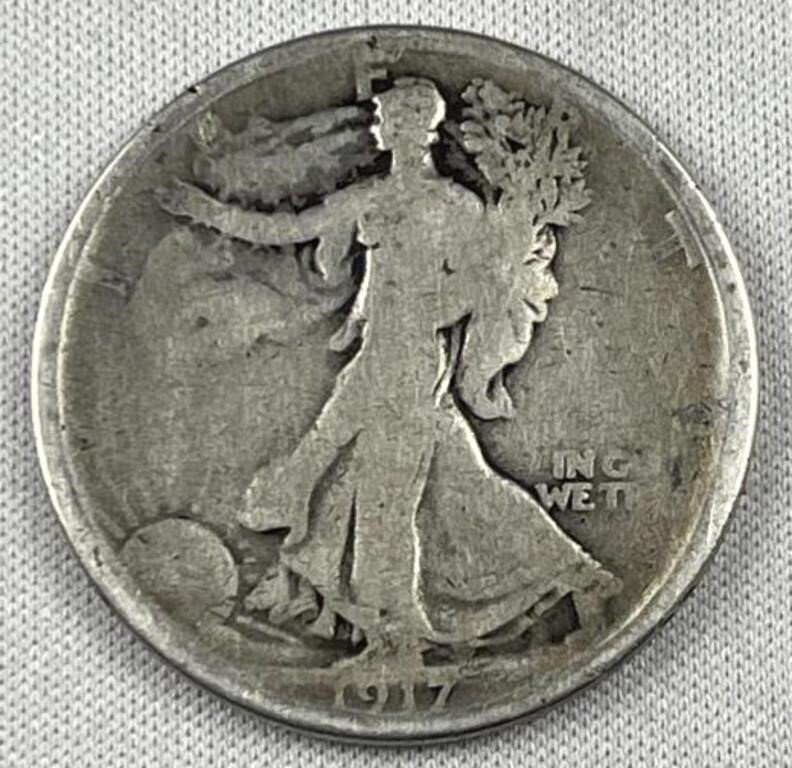 1917-S Walking Liberty Silver Half Dollar