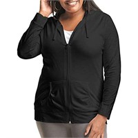 Size 3X Hanes Slub-cotton Full-zip Lightweight