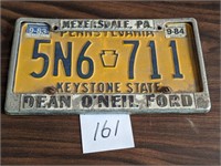 Dean O'Neil Ford License Plate Holder - Meyersdale
