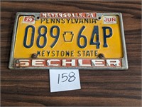 Sechler License Plate Holder - Meyersdale, PA
