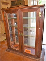 Vintage Wood & Glass Display Cabinet