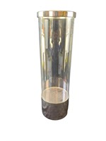 Tall Circular Glass Pillar Candle Holder