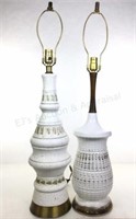 (2) Mid Century Modern Ceramic Table Lamps