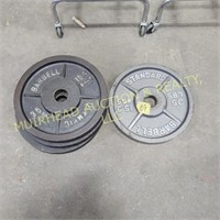 (4) 35LBS WEIGHT LIFTING PLATES OLYMPIC &