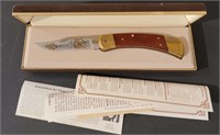 Buck 110 Folding knife Gold Etched Moose limited