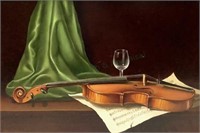 Remo Lobbio (19th C.) Oil On Canvas, Still Life