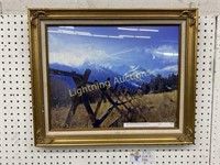 PHOTOPRINT HIGHLAND PASTURE AND MOUNTAINS