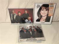 3 Autographed Music 8x10 Photos