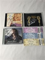 3 Autographed Music CD's With Stubs