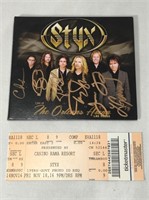 Styx Autographed Music CD With Stub