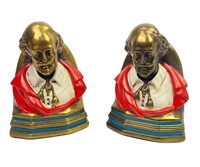 SHAKESPEARE BRONZE BOOKENDS