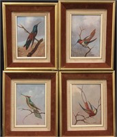 (4) Renato Cataldi 1909-1981 Hummingbird Paintings