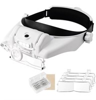 ($40) LED Head Magnifying Glasses Visor wi