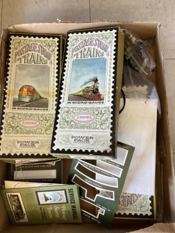 Postage stamp trains