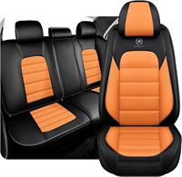 KNCY Premium Leather Car Seat Cover  Black&Orange.