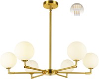 6-Lights Globe Mid Century Chandelier