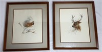 Vintage Mads Stage Watercolor Squirrel & Stag