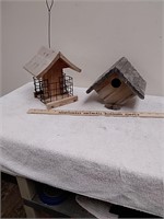 Bird feeder and birdhouse