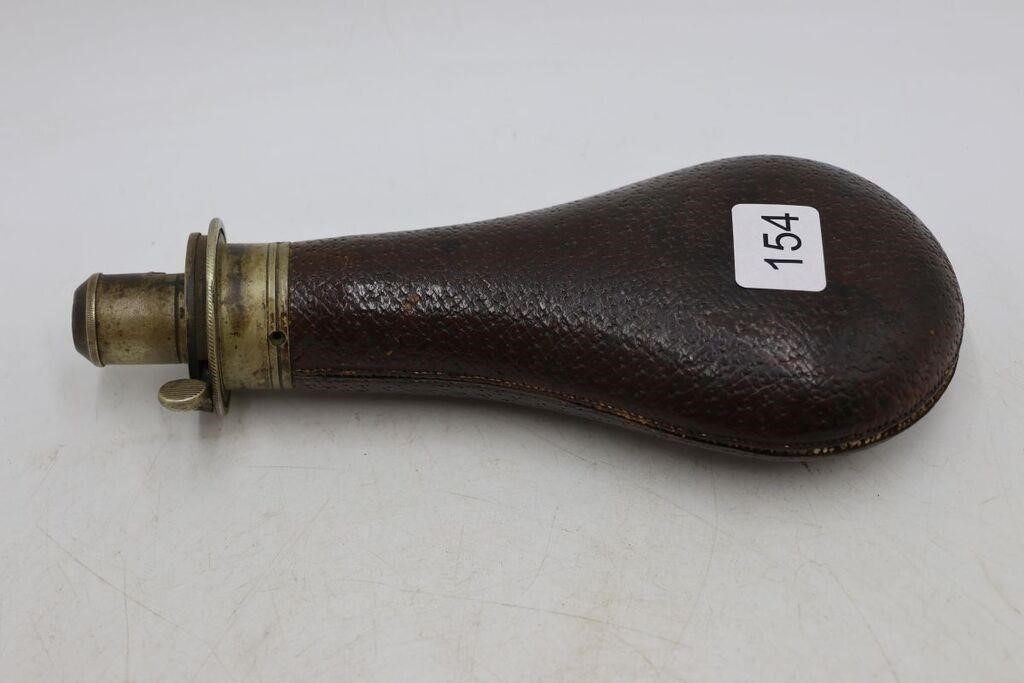 LEATHER WRAPPED POWDER HORN