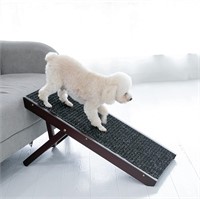 MEWANG 19 Tall Adjustable Pet Ramp for Bed/Car