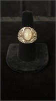 Size 9 Sterling silver mother of pearl ring