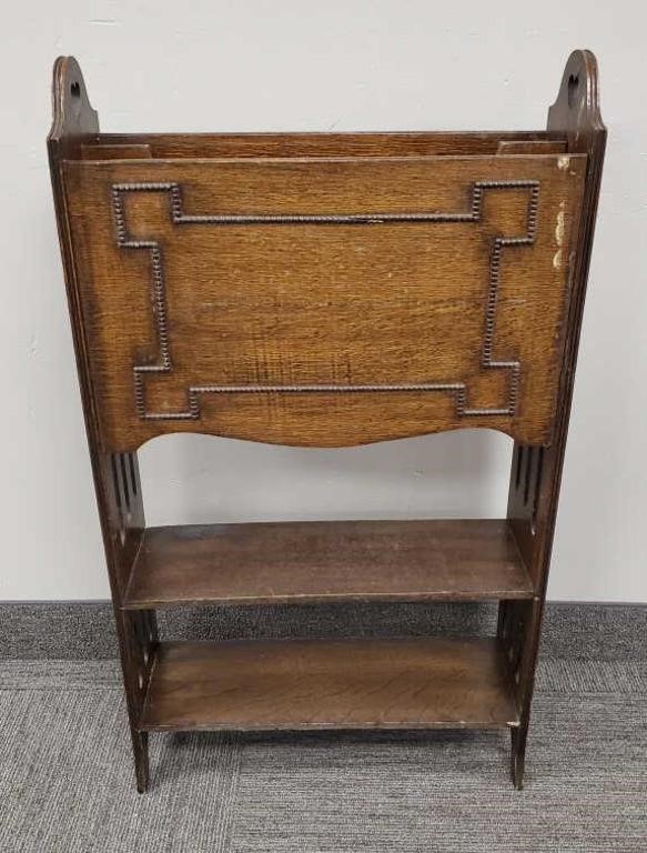 Antique Arts & Crafts bookshelf / magazine