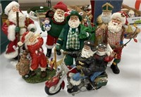 Tote Full of Santa Claus Figures