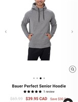 Size M Bauer Perfect Senior Hoodie - gray - The