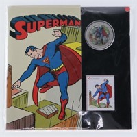 Lenticular Coin and Stamp Set - Supermanª: Then an