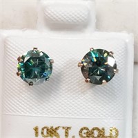 Certified 14K  Moissanite(1.6ct) Earrings