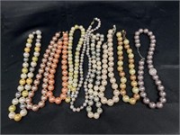 Cream and Gray Beads Fashion Jewelry