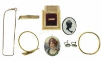 Antique Costume Jewelry & Mini Portraits