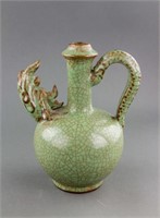 Chinese Longquan Style Porcelain Dragon Wine Pot