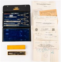 Dietzgen Drafting Tools and Early 20th C Ephemera