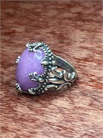 Sterling Silver .925 Purple Gemstone Ring Carolyn