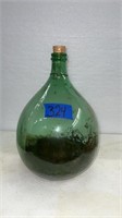 19” green balloon glass bottle