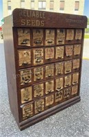 Old 30 Drawer Sioux City Wooden Seed Cabinet