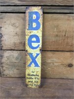 Original Bex Tin Strip Sign