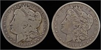 (2) 1894-O MORGAN DOLLARS