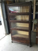 Stacking lawyers bookcase, 67”T x 34”W x 12”D