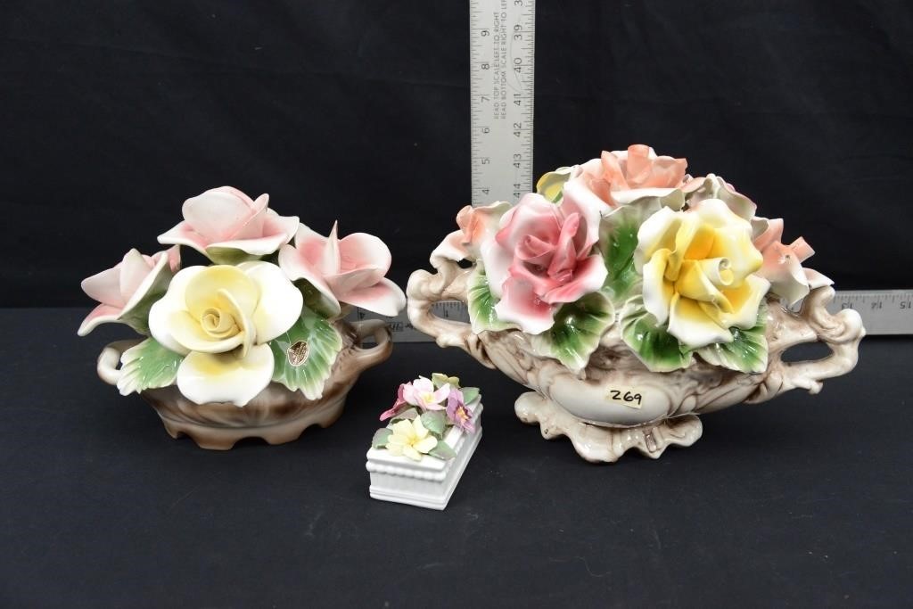 CAPODIMONTE  PORCELAIN FLORAL