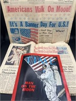 First Man On The Moon Historical Newspapers