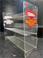 VINTAGE 1950's TOM'S ADVERTISING METAL AND LUCITE