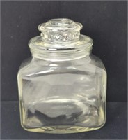 Vintage Rectangle Hazel and Atlas Clear Glass Jar