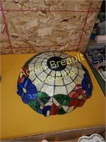 Vintage 14 inch stained glass lamp shade