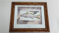 ROBOLO COUCHANT BY HUANNA GLASS FRAMED, SIGNED, AN