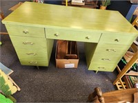 Green Vintage Wooden Desk