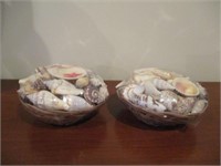 Seashells in basket