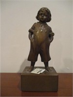 Bronze collectors statue