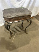 Granite top end table